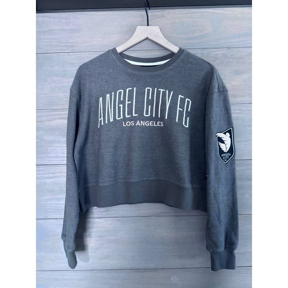 Angel City FC Wild Collective Women's Ribbed Crop Corduroy Long Sleeve Top